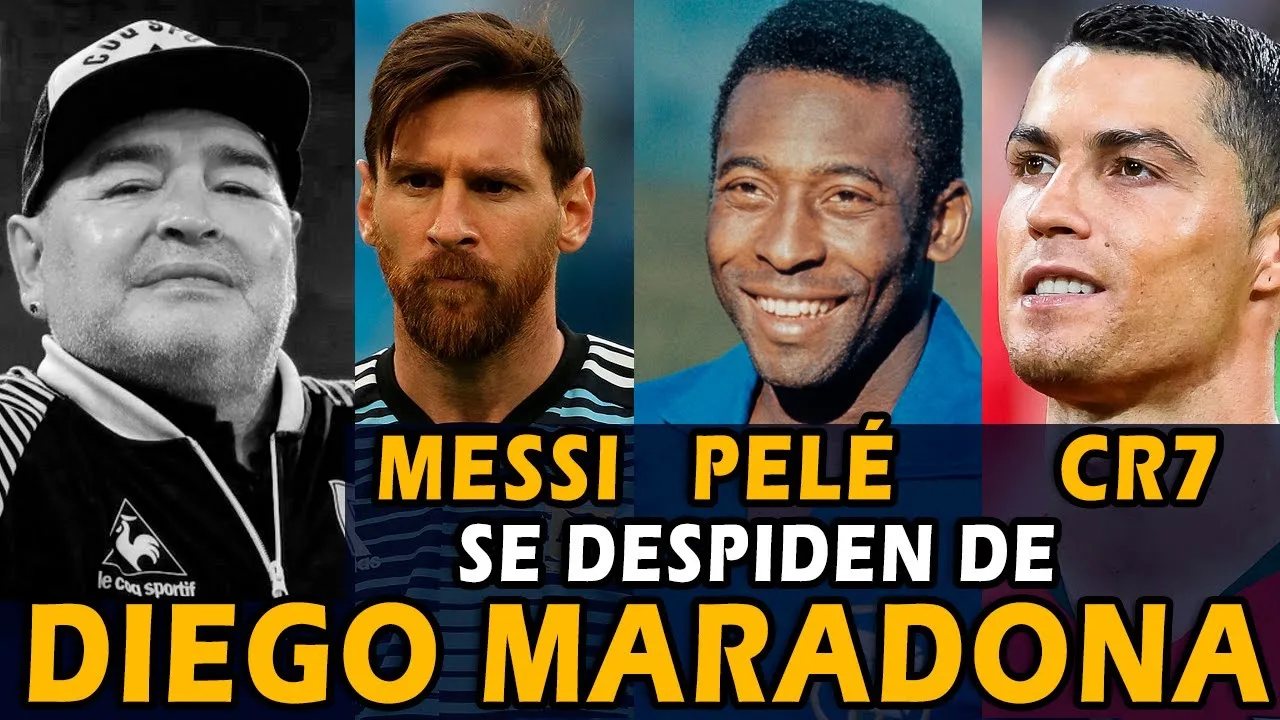 LIONEL MESSI, PELÉ, CRISTIANO RONALDO se DESPIDEN de DIEGO