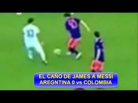 EL CAÑO DE JAMES RODRIGUEZ A LEONEL MESSI ARGENTINA VS