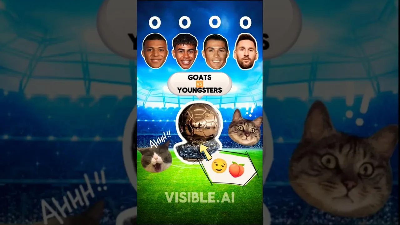 Cristiano Ronaldo, Leo Messi, Lamine Yamal, Kylian Mbappé #football #soccer #shorts #Ronaldo