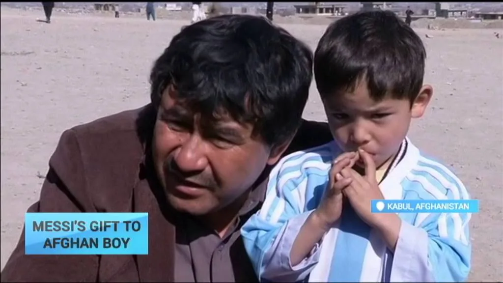 Messi's Gift to Afghan Boy: Afghan boy Murtaza receives