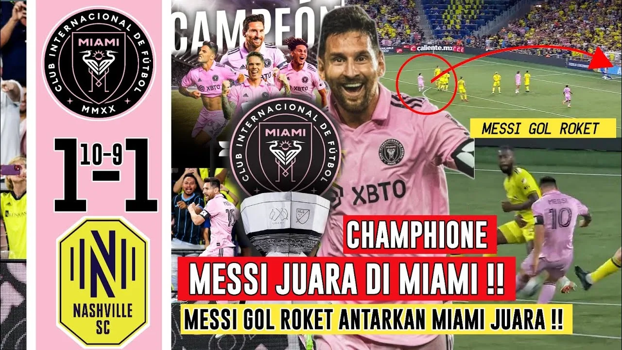 JUARAMESSI BAWA JUARA MIAMIMiami vs Nashville 1-1