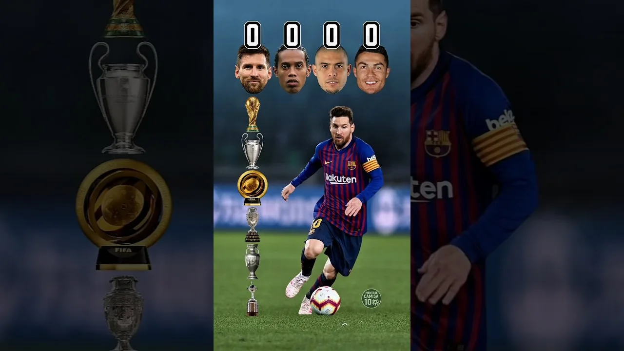Comparaisons – Lionel Messi, Ronaldinho Gaúcho, Ronaldo Fenômeno, Cristiano Ronaldo.