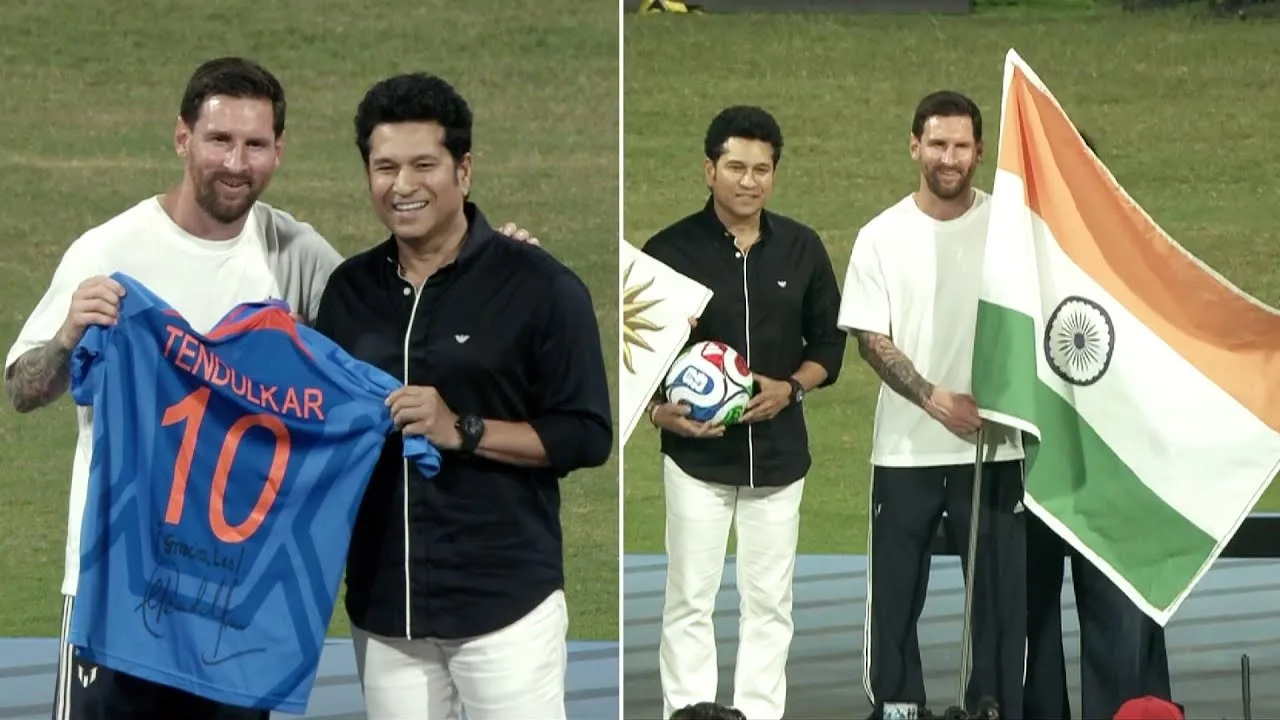 Lionel Messi au stade Wankhede de Mumbai | Sachin Tendulkar | Tournée GOAT en Inde