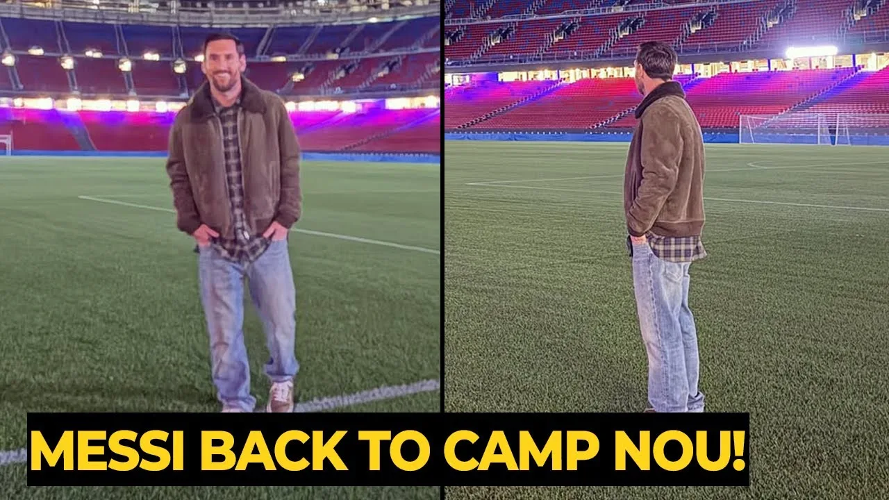 Messi a surpris les fans de Barcelone en visitant le nouveau stade Camp Nou aujourd’hui