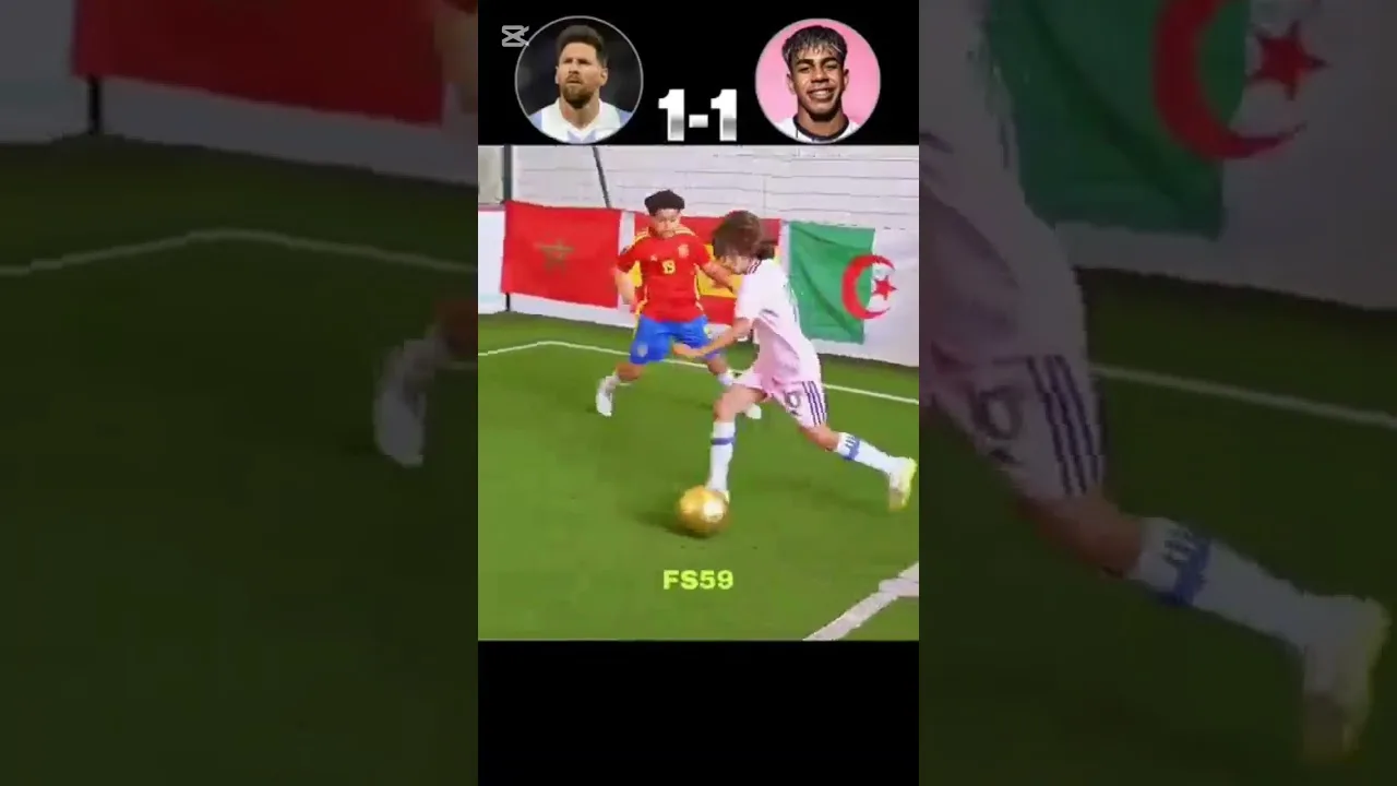 Leo Messi Jr vs Yamal Jr🔥☠️ #football #soccer #messi #worldcup #footballskills #shorts