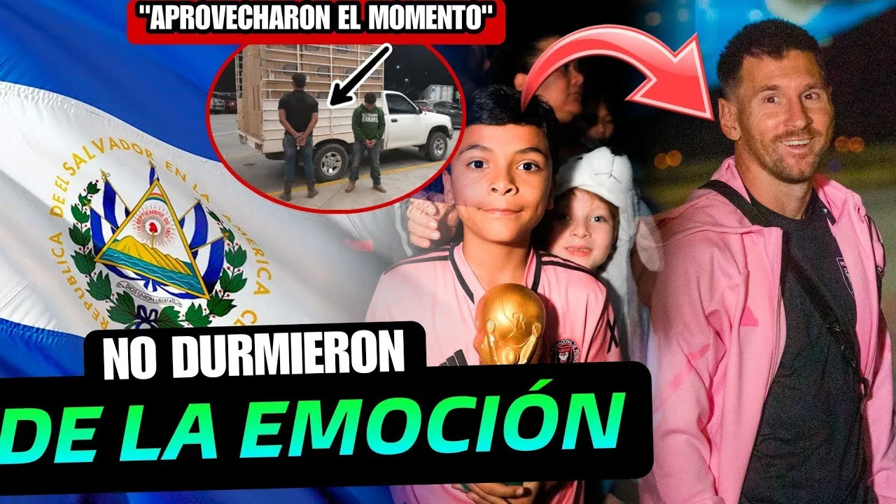 ESTUPENDO RECIBIMIENTO A LEO MESSI EN EL SALVADORY HUBIERON