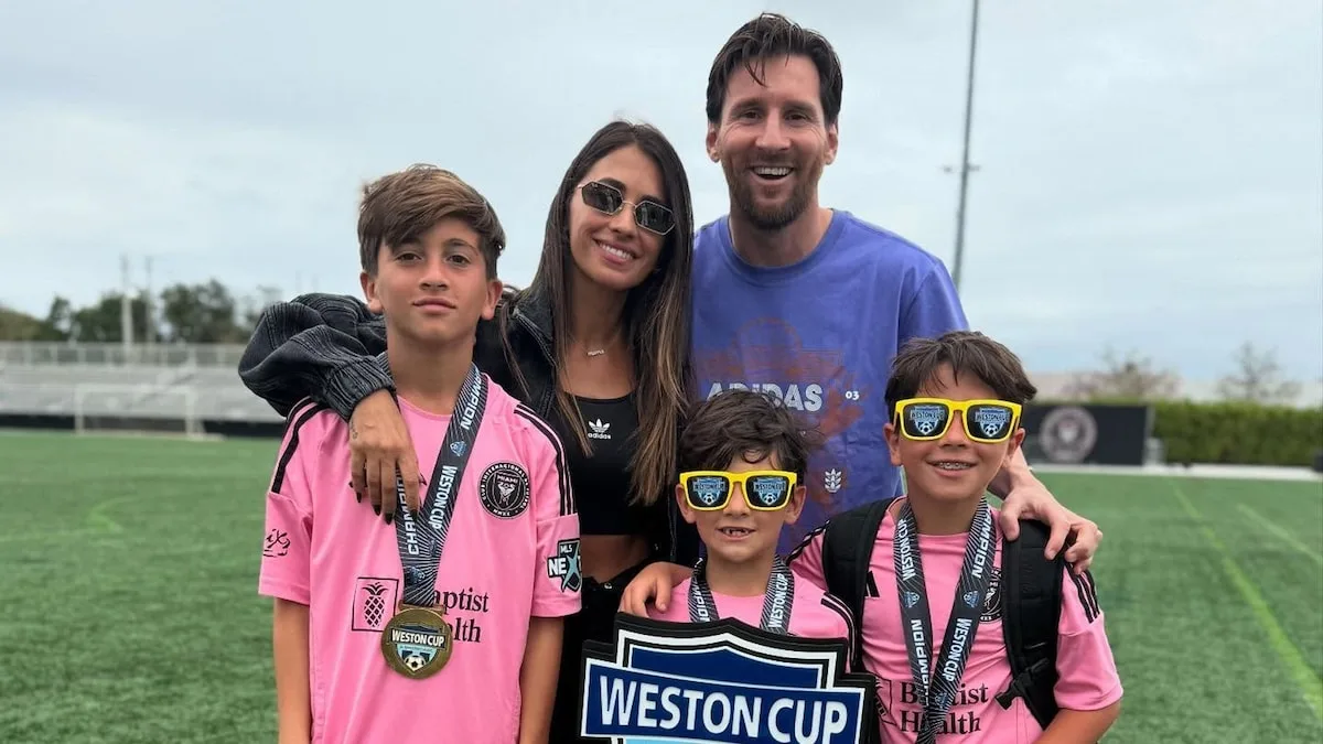 Antonela Roccuzzo et Leo Messi célèbrent le triomphe de leurs enfants dans un tournoi de football