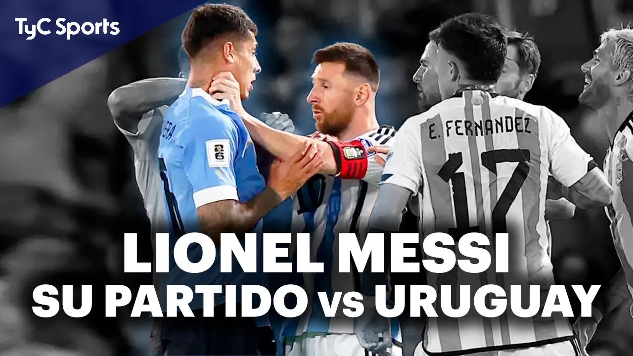 EL PARTIDO DE LIONEL MESSI vs URUGUAY  MAGIA, PELEAS,