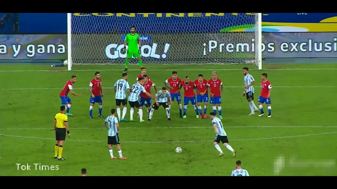 Lionel Messi Free Kick Goal Vs Chile | Copa America |