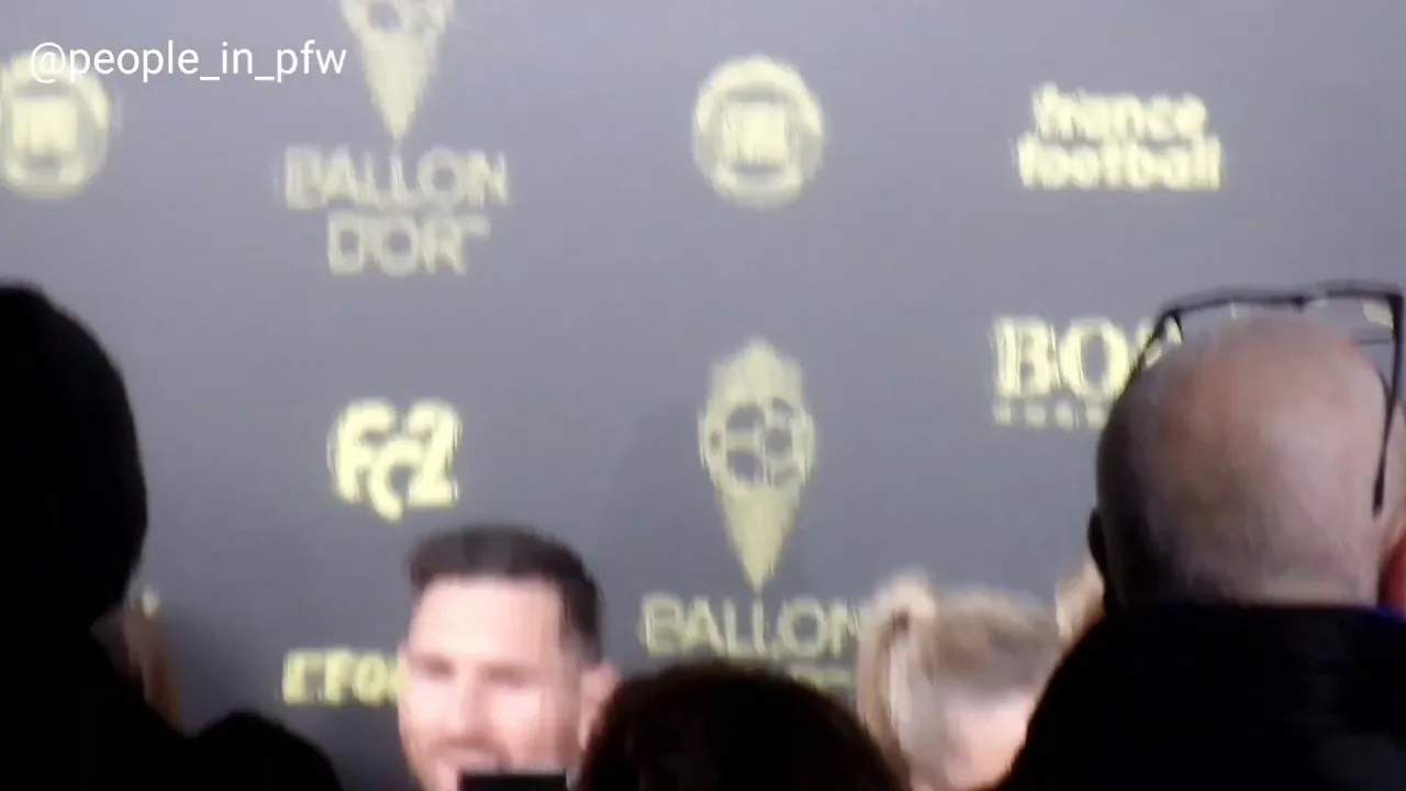 Lionel Messi arriving at the ceremony of the Ballon d'Or