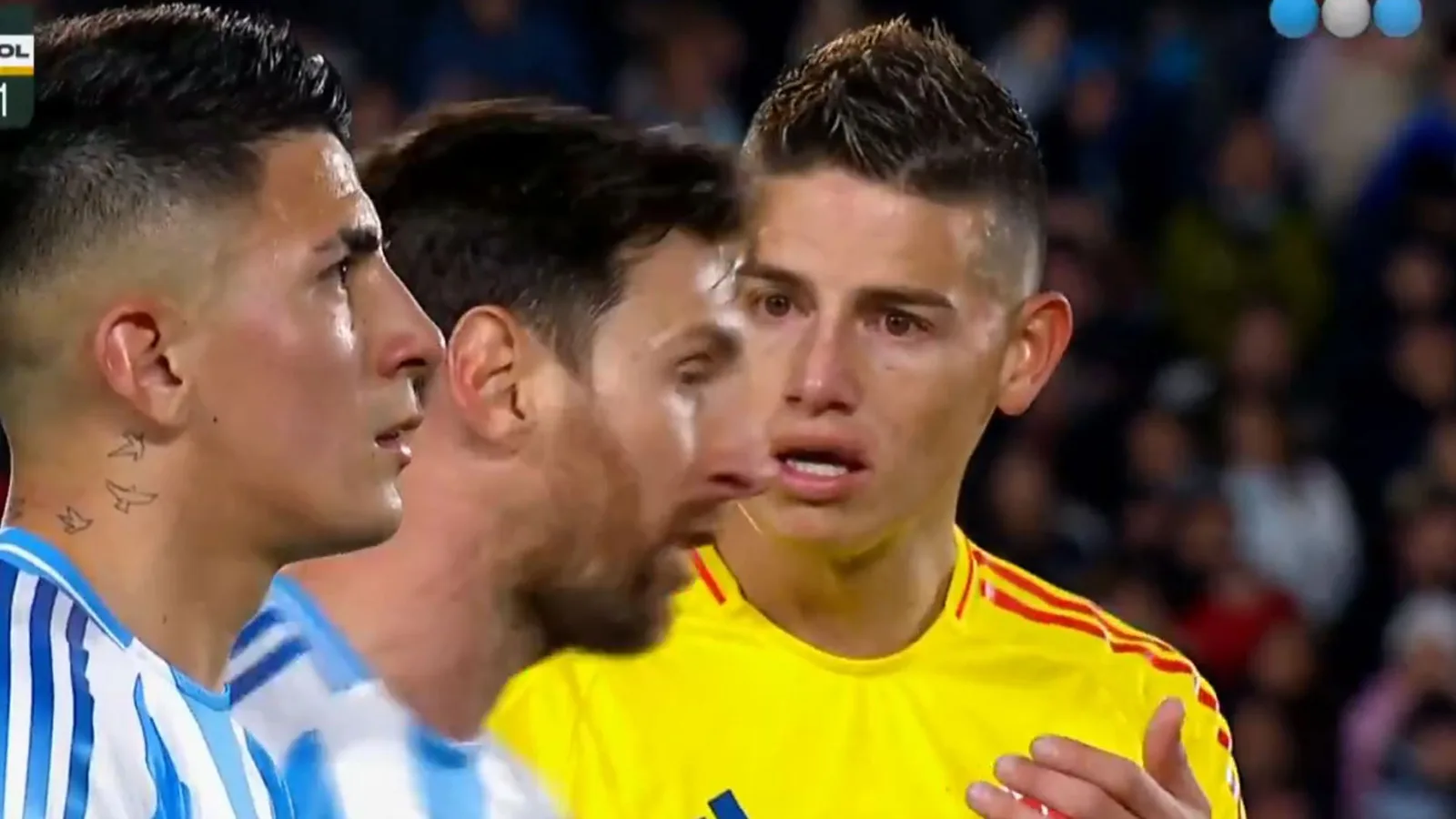 ‘JUSTE LE TRAMURISATIONS À LA TV en direct’ ‘- Lionel Messi dans une conversation très tendue avec James Rodriguez pendant l’Argentine Clash