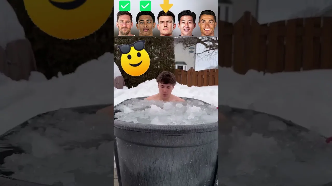 Messi VS Bellingham VS Maguire VS Son VS Ronaldo Ice Challenge🤯