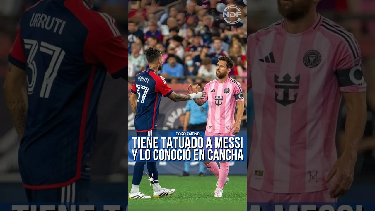 Maximiliano Urruti a fait tatouer Leo Messi et l’a rencontré sur la cour 😱