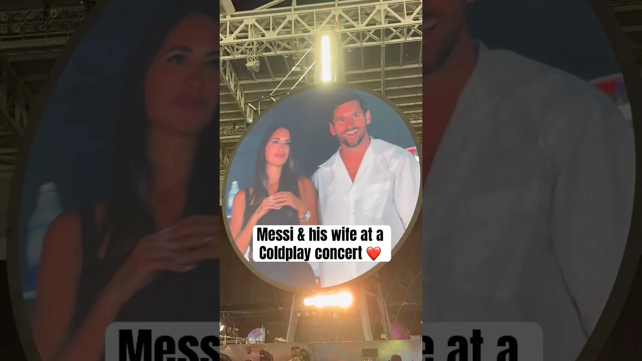 Messi et sa femme sur le Coldplay Kiss Cam 😅 (via Diceeldani / X)