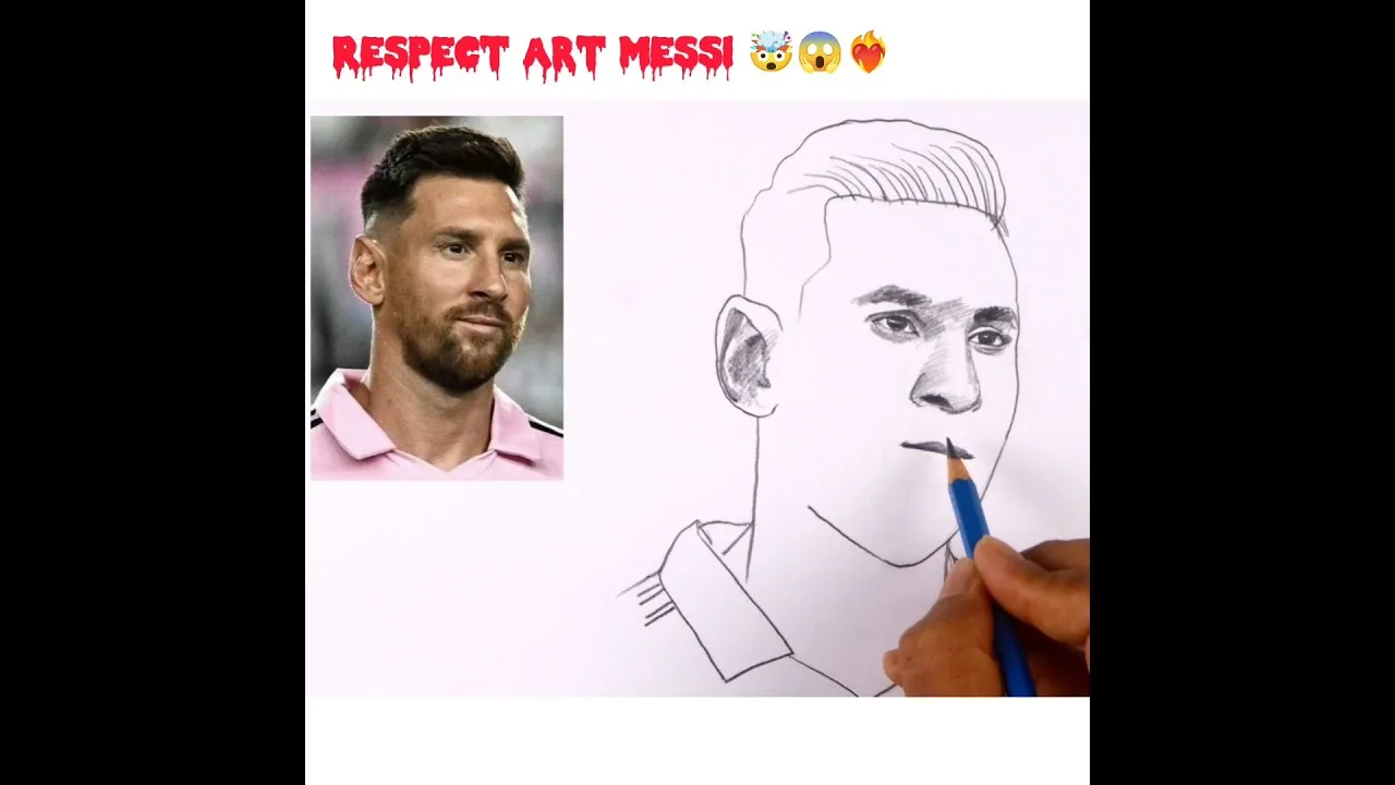 Portrait Leo Messi Respect  #respect #art #messi