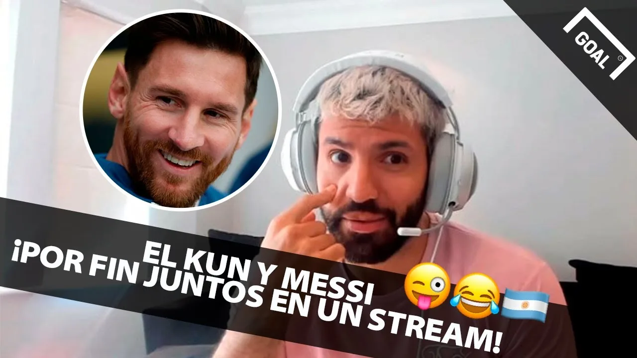 ¡La IMPERDIBLE charla del Kun Agüero con Messi en pleno