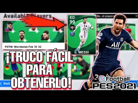Rápido!! TRUCO para Obtener a Lionel MESSI fácil en PES 2021