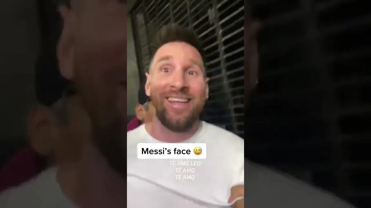 This angle of Lionel Messi leaving a restaurant in Argentina