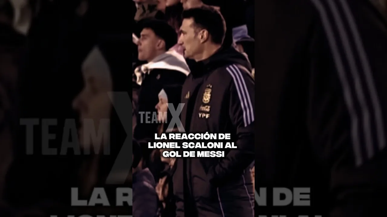 La réaction de Lionel Scaloni au deuxième but de Lionel Messi contre le Venezuela.