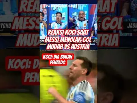 La réaction de Kockey lorsque Messi rejette un but facile 🔥