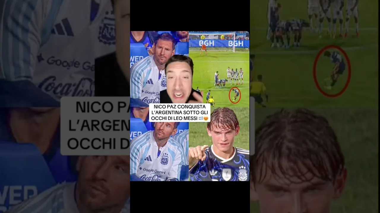 NICO PAZ CONQUISTA L’ARGENTINA SOTTO GLI OCCHI DI LEO MESSI 🇦🇷😍 #calcio #nicopaz #leomessi