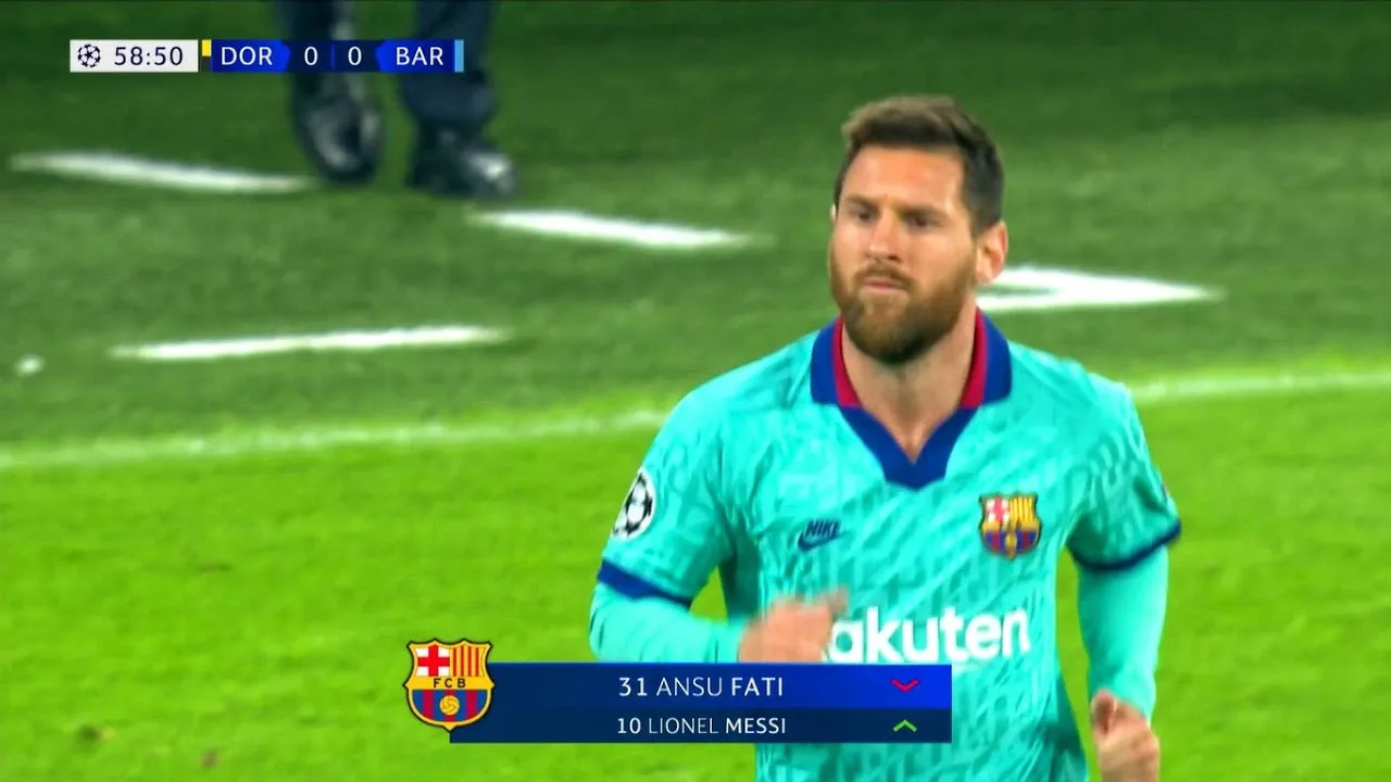 Lionel Messi vs Dortmund (Away) UCL 2019/20 HD 1080i