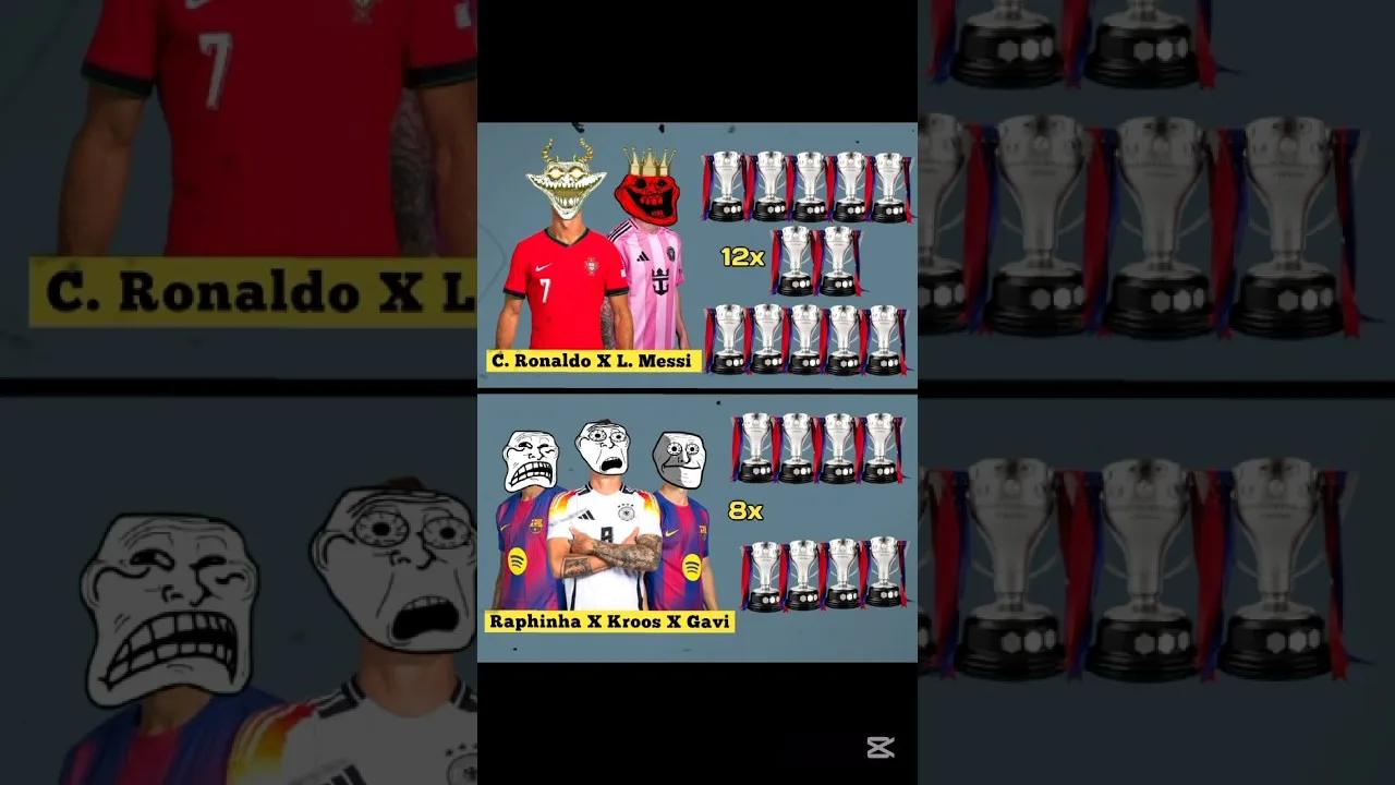 Cristiano Ronaldo X Lionel Messi vs Toni Kroos X Raphinha X Gavi #shorts #trending #viral