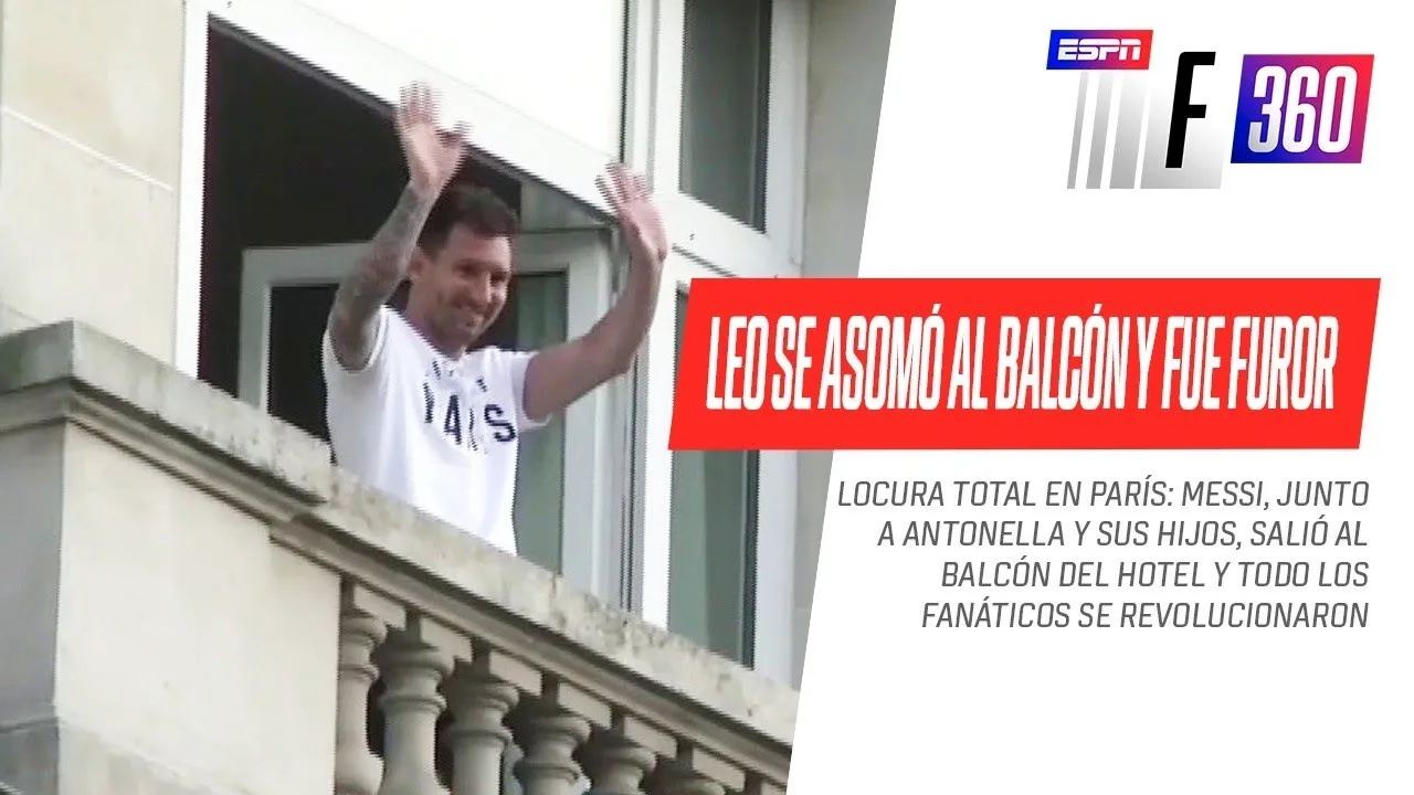¡DESDE EL BALCÓN Y CON EL SHORT DE LA SELECCIÓN! #Messi
