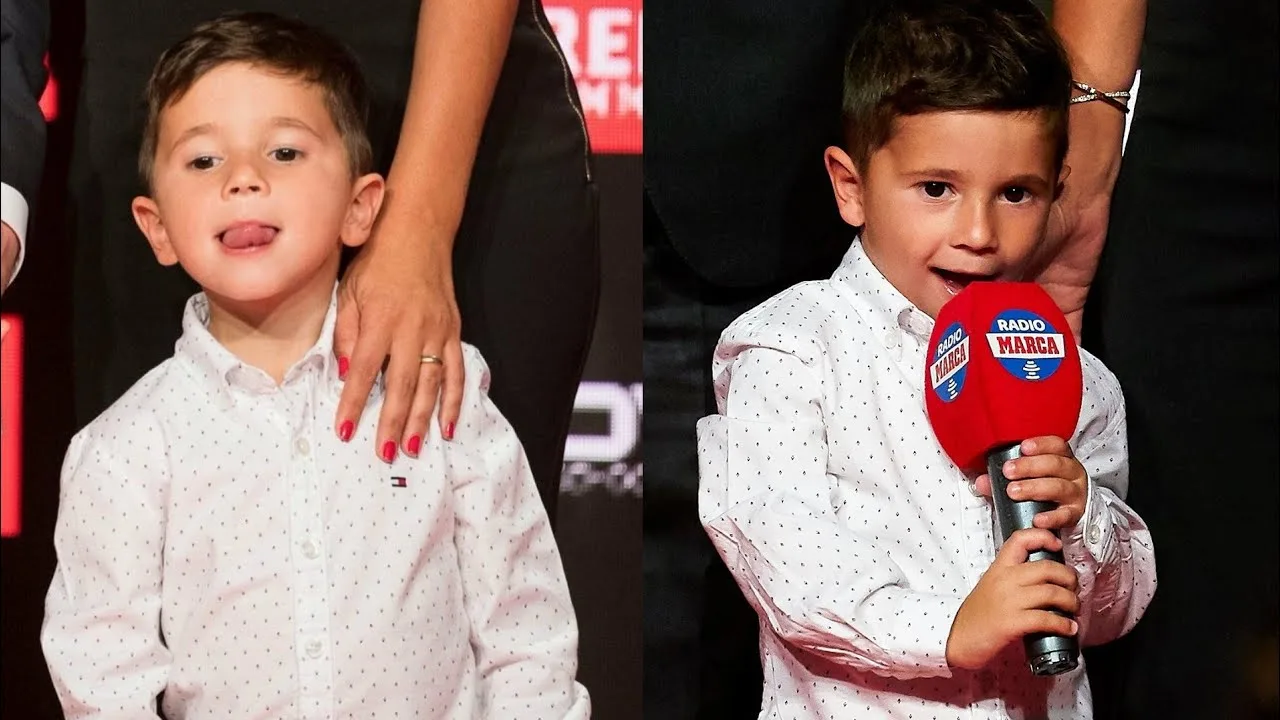 Mateo Messi funny moment on Lionel Messi received his sixth