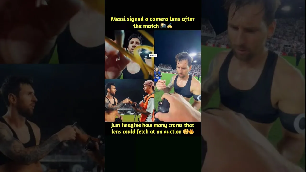 Lionel Messi a récemment signé un objectif de caméra après un match de l’Inter Miami, #nouvelle #tendance #virale #vidéo