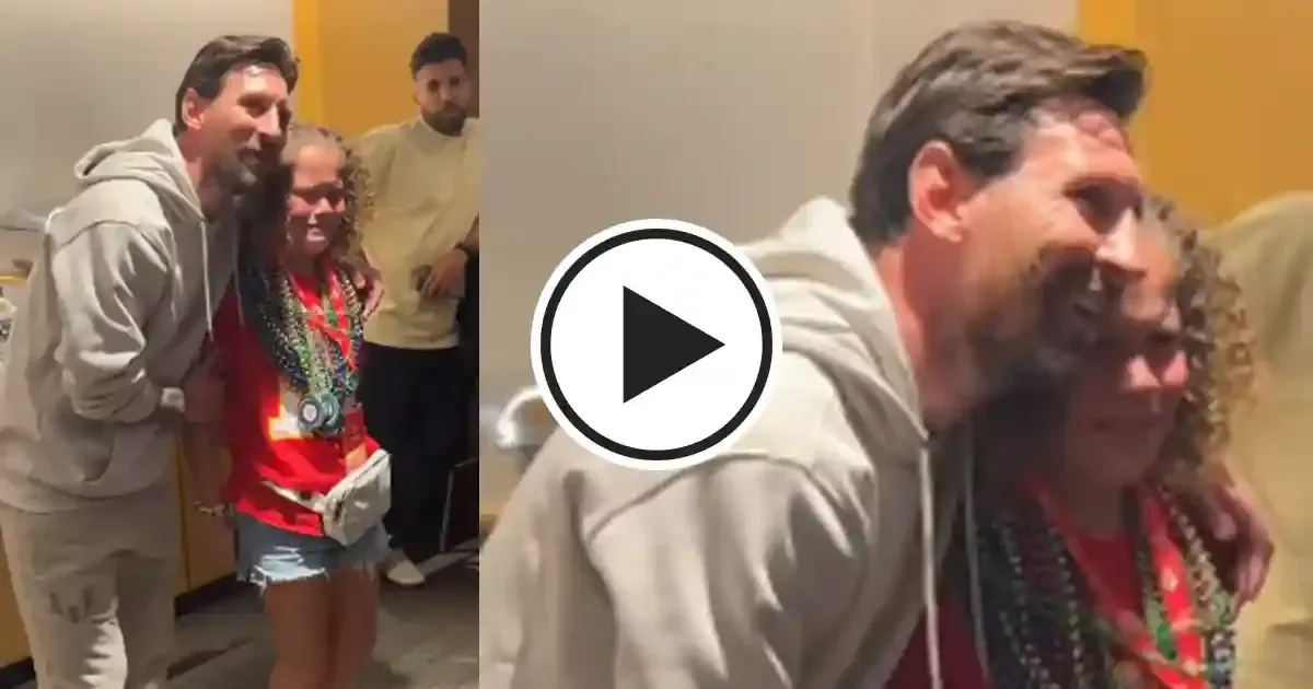 Watch – La sœur de Patrick Mahomes, Zoe, devient émotive après avoir rencontré Lionel Messi au Super Bowl 59