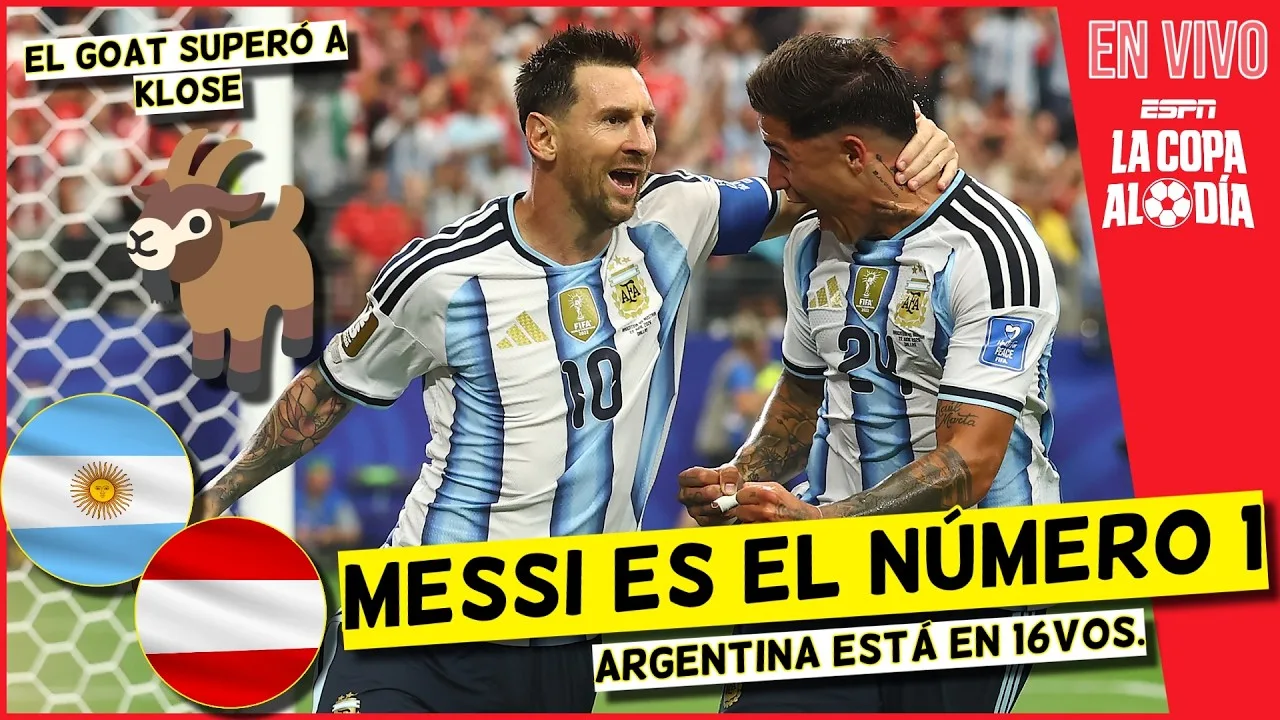 MESSI FAIT L’HISTOIRE dans la VICTOIRE de l’ARGENTINE contre l’AUTRICHE. Leo est le MEILLEUR SCORE DE BUT | La Coupe par Jour