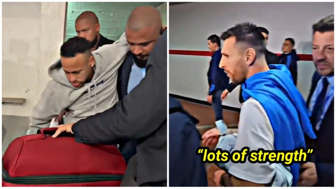 Leo Messi’s reaction to Neymar’s knee injury 🥺👏🇦🇷🇧🇷