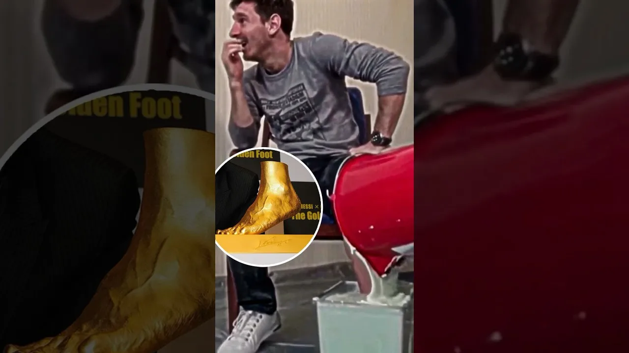 Lionel Messi’s left foot immortalized in pure gold $5M