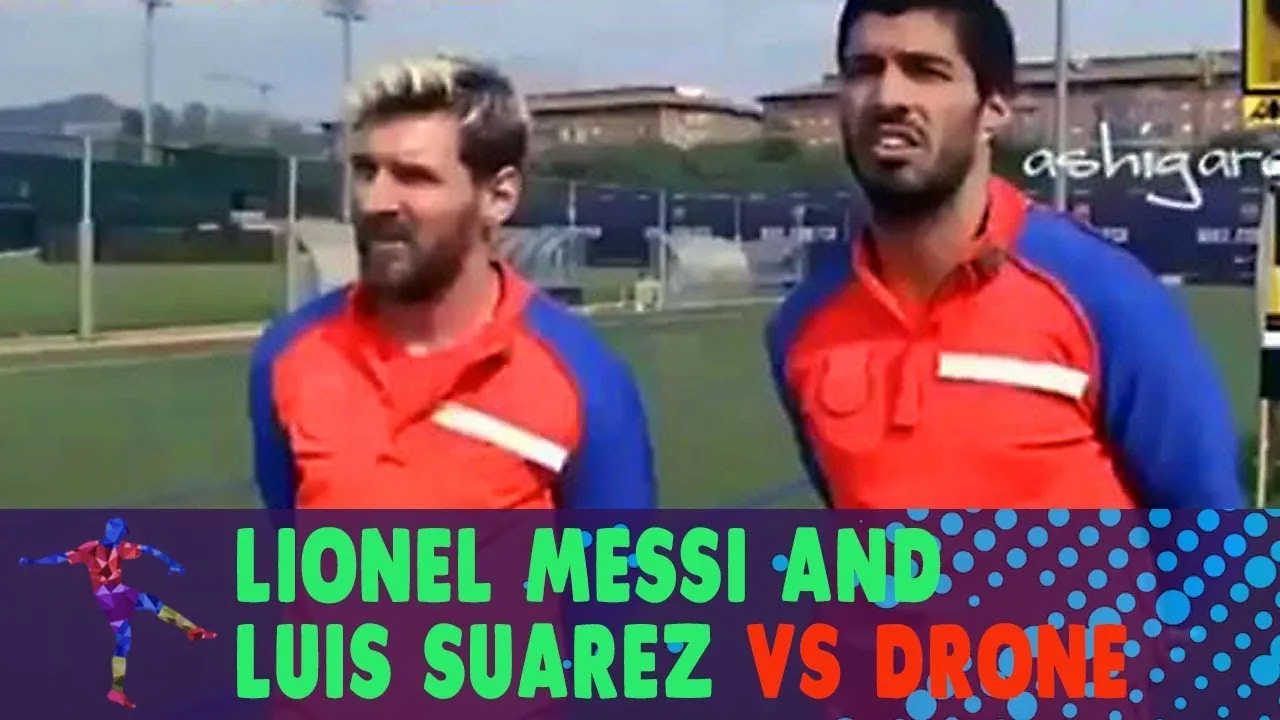 Lionel Messi and Luis Suarez vs Drone challenge for Japanese