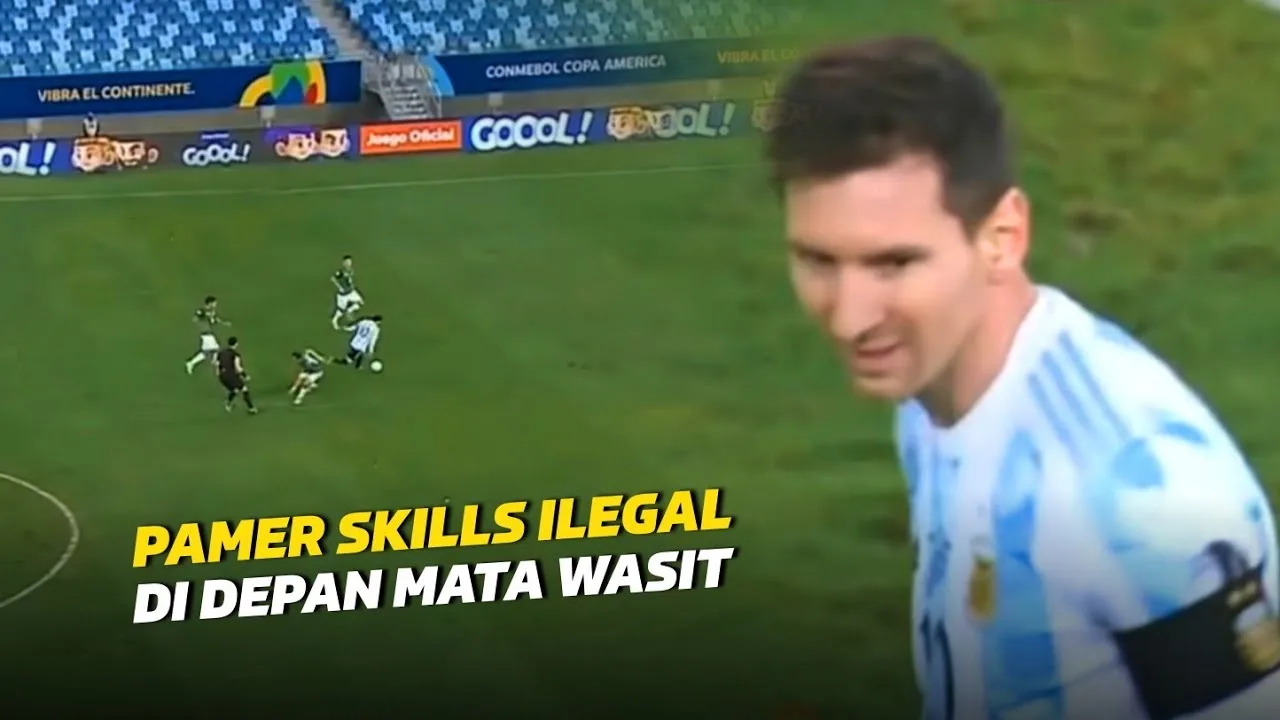 WASIT SAMPAI TERPUKAULihat Aksi Nutmeg Sadis Leo Messi Ke