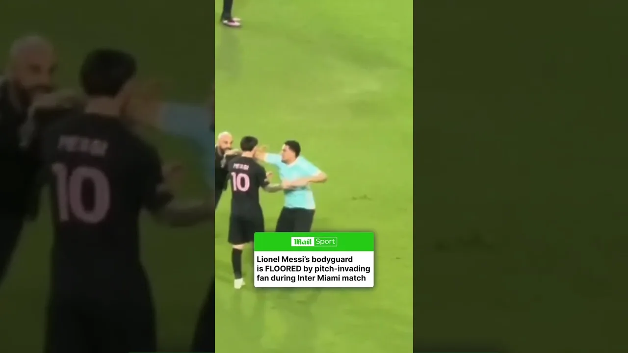 Le garde du corps de Lionel Messi obtient un sol 😲 (x / m10goat) #news #sports #football #soccer #messi