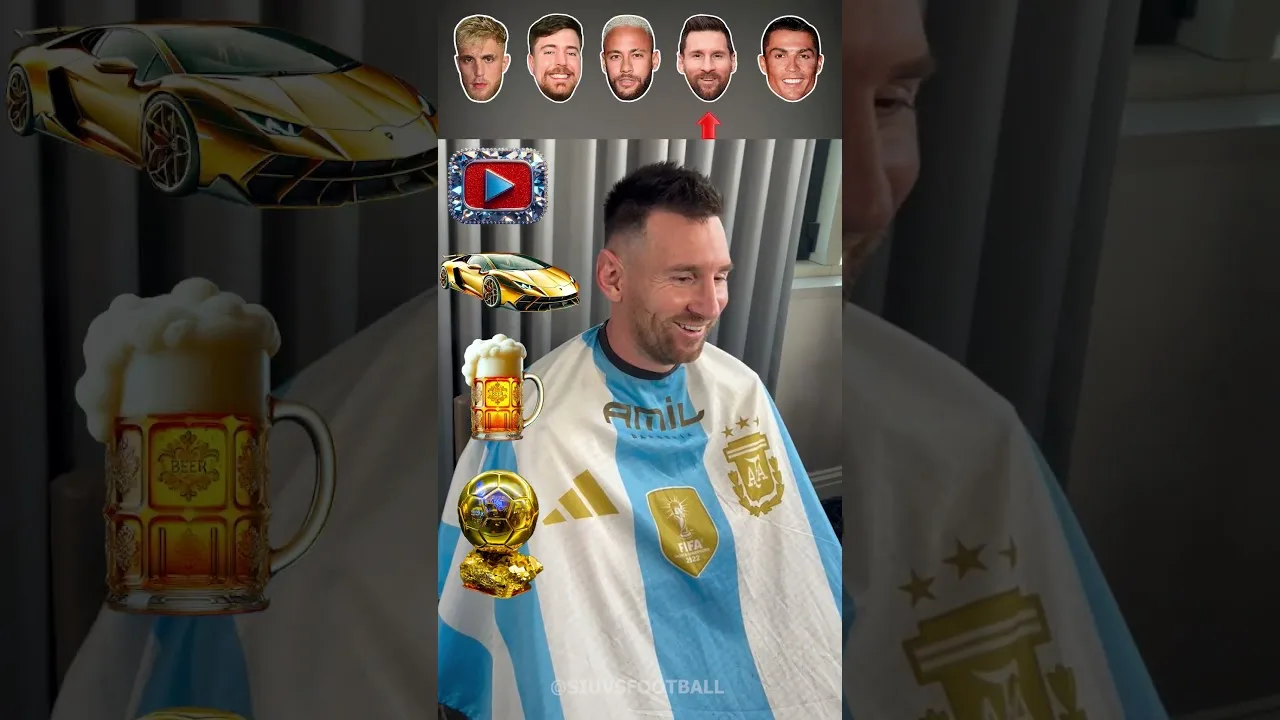 Jake Paul, Mrbeast, Neymar Jr., Lionel Messi, Cristiano Ronaldo