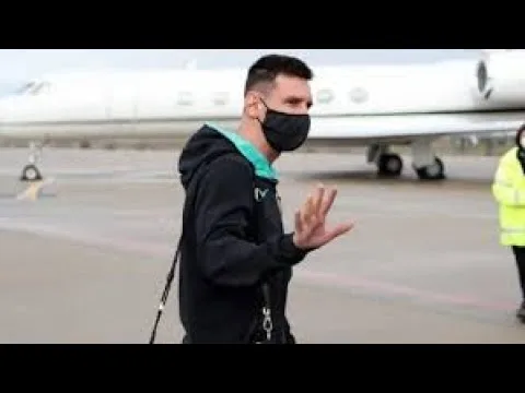 Así llego Lionel Messi al país para sumarse a la selección a
