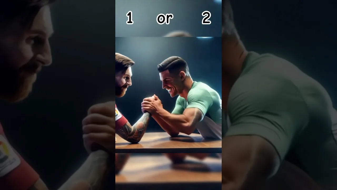 Messi Hand Fight Ronaldo 💪😱 messi vs ronaldo 2024 🤯🤘#shorts #ronaldo #messi #vs #fight #hand