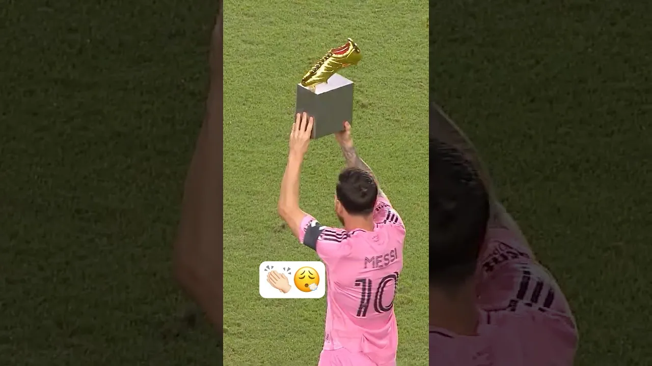 Leo Messi reçoit le Soulier d’Or. par Audi 🇦🇷😮‍💨👏🏻