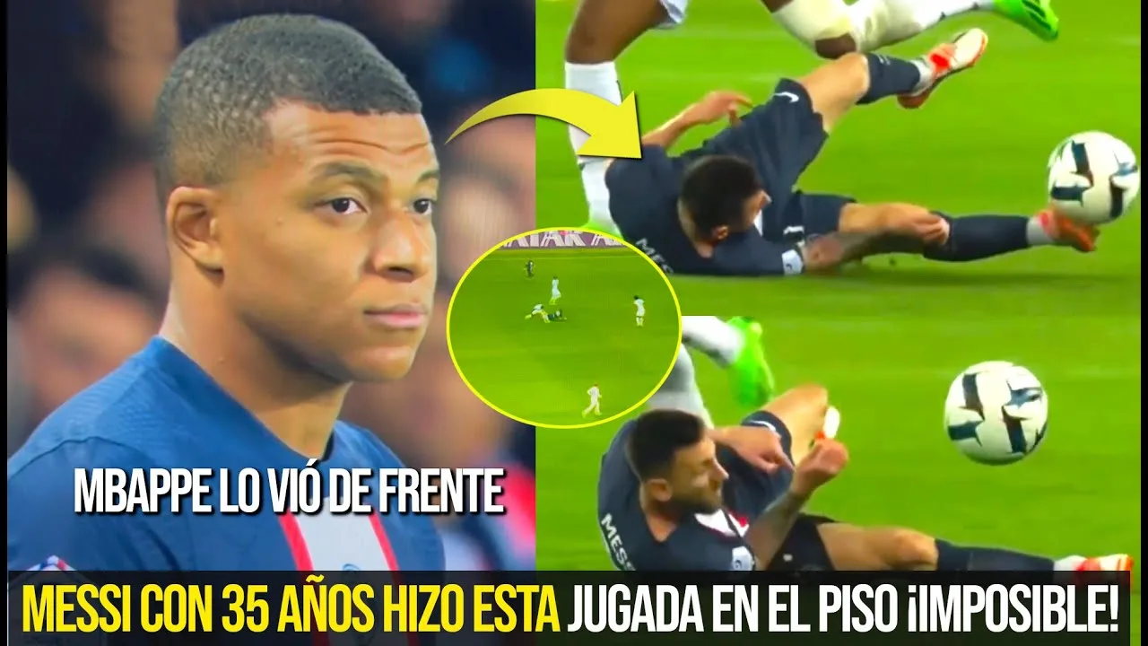 ¿NO LO VISTE? MESSI HACE JUGADA IMPOSIBLE FRENTE A MBAPPE Y