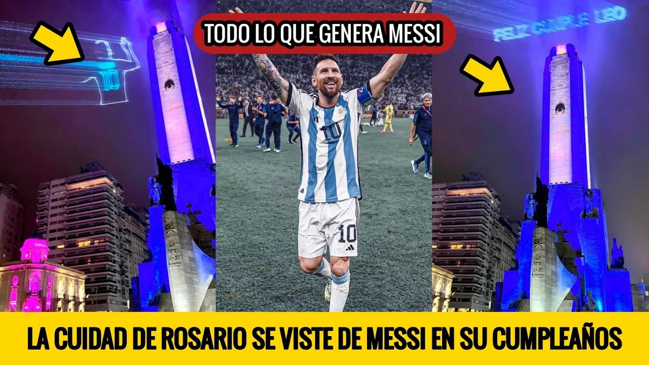 LOCURA EN ROSARIO ARGENTINA POR EL CUMPLEAÑOS DE LEO MESSI