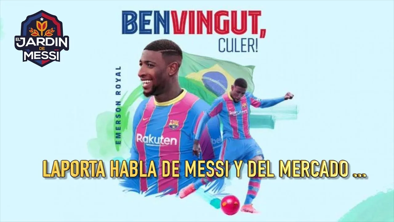 EMERSON ROYAL PRESENTADO EN EL CAMP NOU, LAPORTA HABLA DE