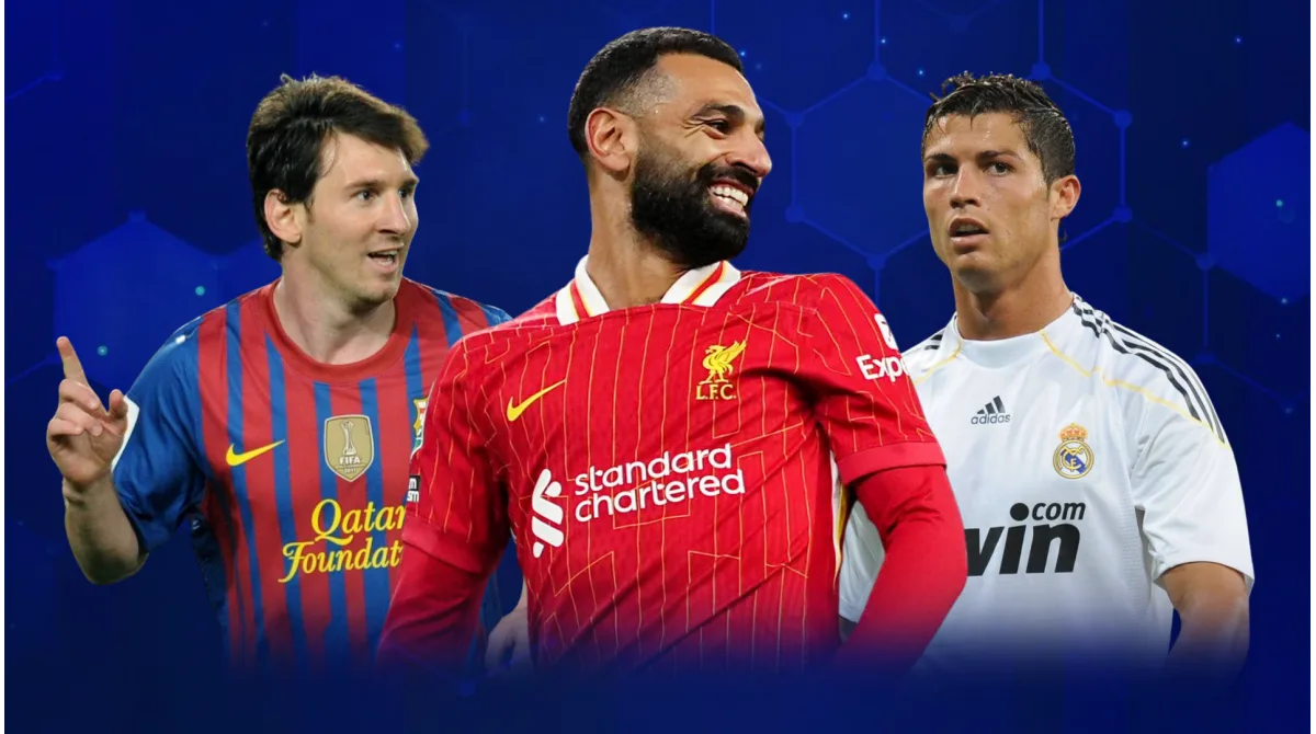 Mo Salah approche des records incroyables de Cristiano Ronaldo & Lionel Messi