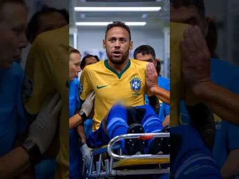 La jambe de Neymar est cassée ~😭😱 #shorts #leomessi #shortvideo #messi #facts