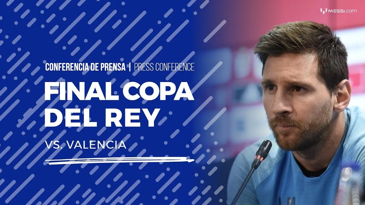 Leo Messi en conférence de presse avant la finale de la Copa del Rey
