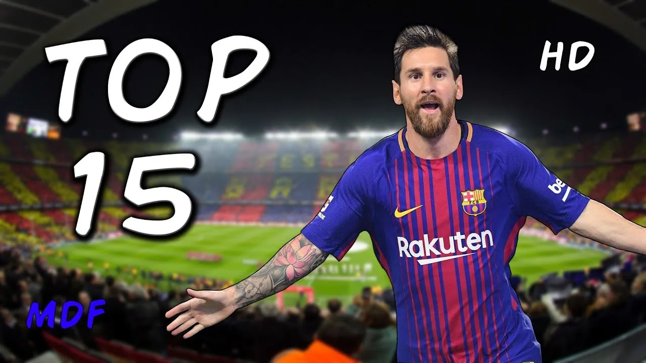 Top 15 Mejores Goles de Messi en Toda su Carrera. 2017
