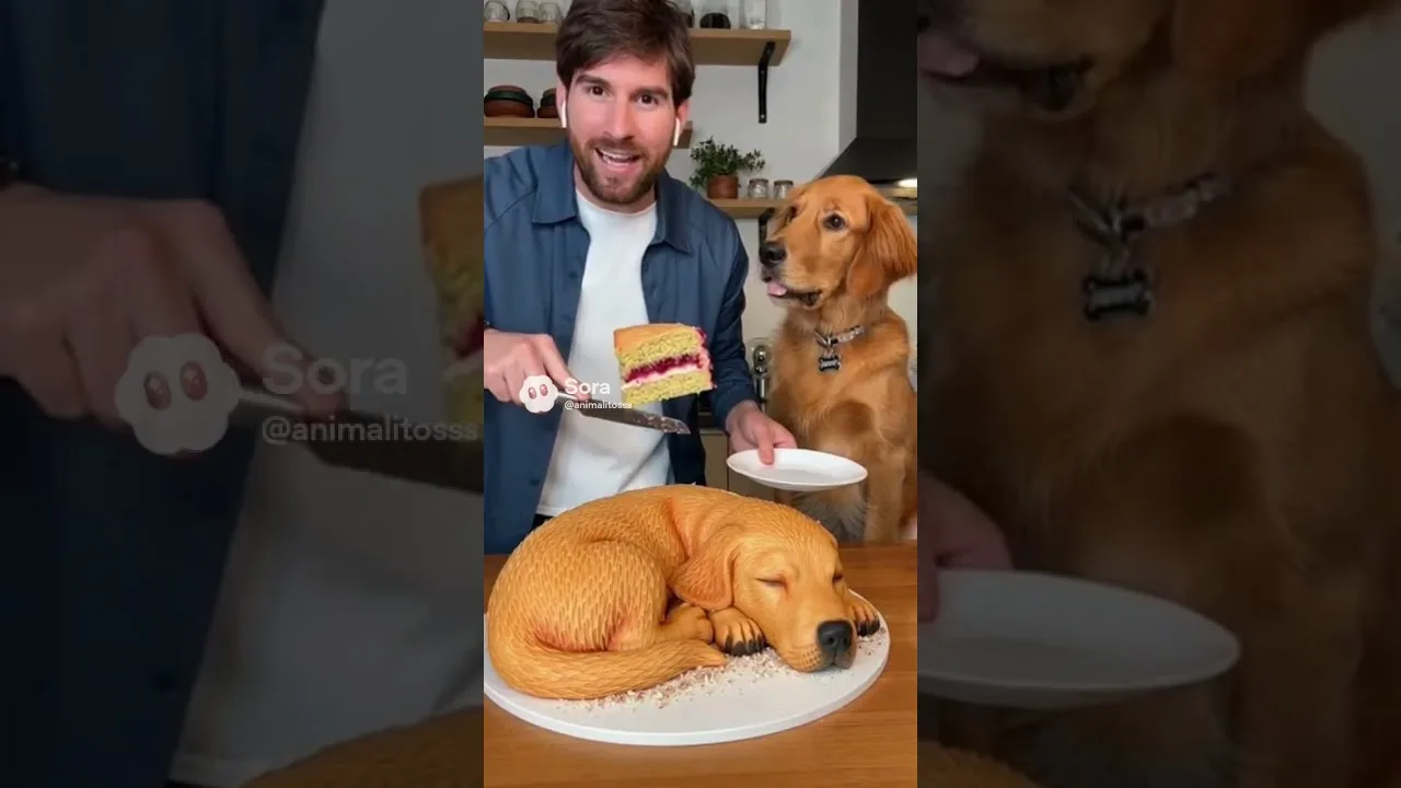 LEO MESSI coupe un CHIEN SOMMEIL 🍰🐕 (Quelle humilité !) #Shorts #Messi #LeoMessi