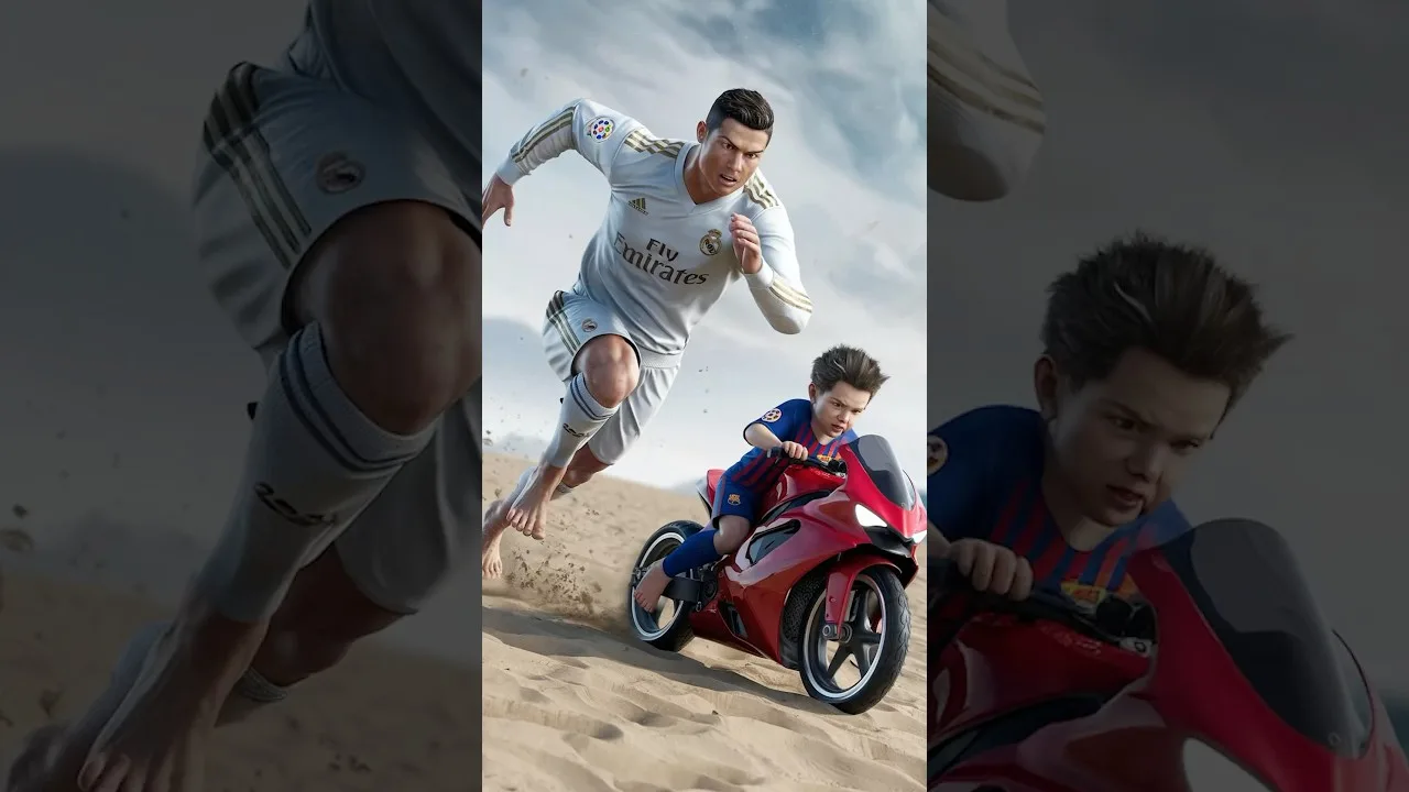 Ronaldo a volé le moteur du fils de Messi. Voir ce qui s’est passé ensuite #Cristianoronaldo #messi #football